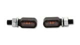 HIGHSIDER CNC LED Blinker Little Bronx, Schwarz, getöntes Glas, E-geprüft, Paar