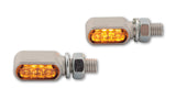HIGHSIDER CNC LED Blinker Little Bronx, Schwarz, getöntes Glas, E-geprüft, Paar