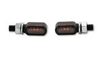 HIGHSIDER CNC LED Blinker Little Bronx, Schwarz, getöntes Glas, E-geprüft, Paar